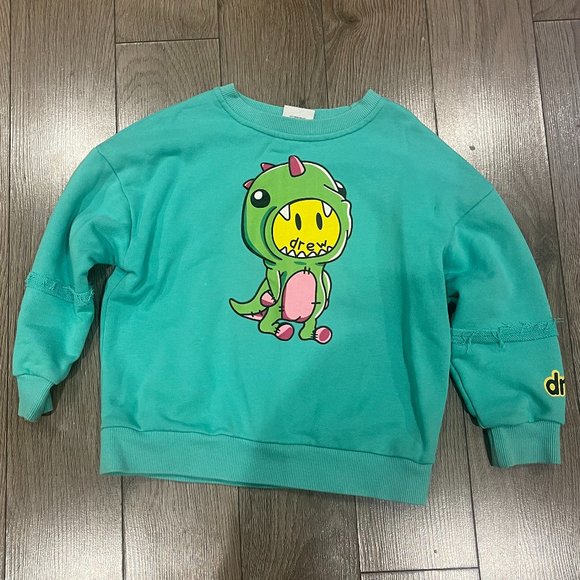 Kids Deconstructed Crewneck Dinosaur Sz 5-6Y - Picture 2 of 5